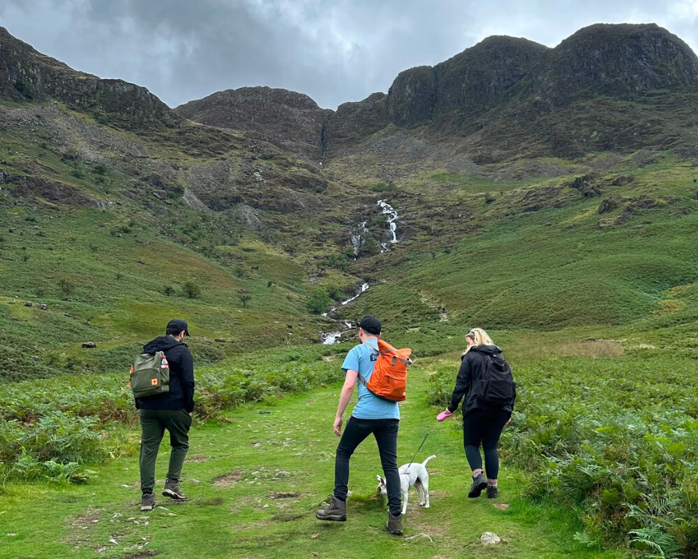 Some hikers in the Lake District taking on their Kebsi Challenge